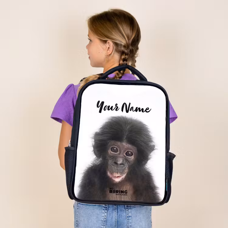 Kids backpack - Black - Charlie Chimp — 4