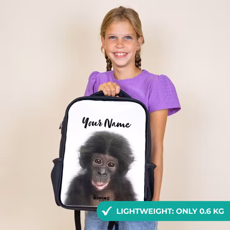 Kids backpack - Black - Charlie Chimp — 9