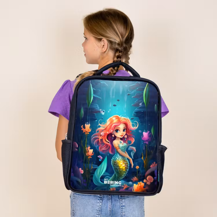 Kids backpack - Black - Coral Queen — 4