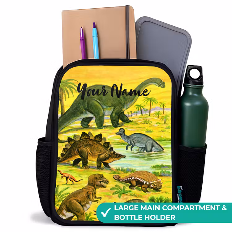 Kids backpack - Black - Dinosaur in Dinosaurland — 10