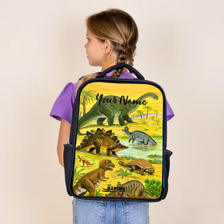 Kids backpack - Black - Dinosaur in Dinosaurland — 4