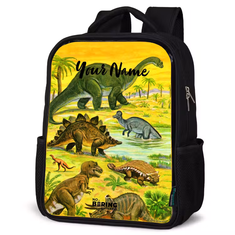 Kids backpack - Black - Dinosaur in Dinosaurland — 6