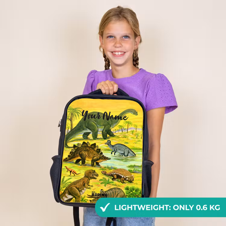 Kids backpack - Black - Dinosaur in Dinosaurland — 9