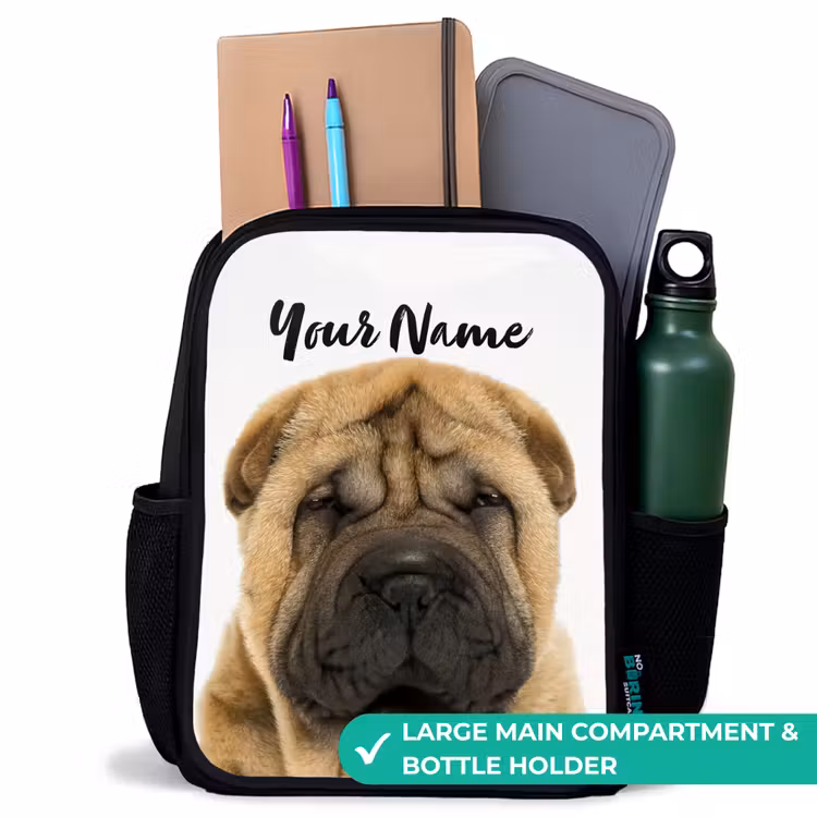 Kids backpack - Black - Dog with Angry Head — 10
