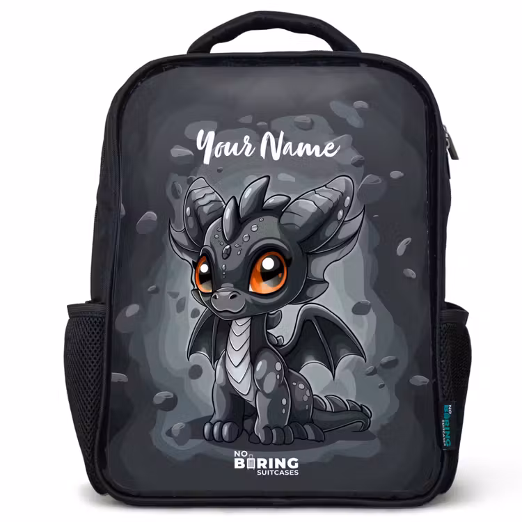 Kids backpack - Black - Gino gray tail — 1