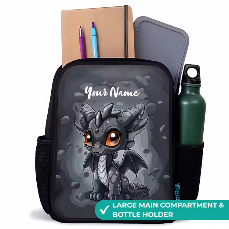 Kids backpack - Black - Gino gray tail — 10