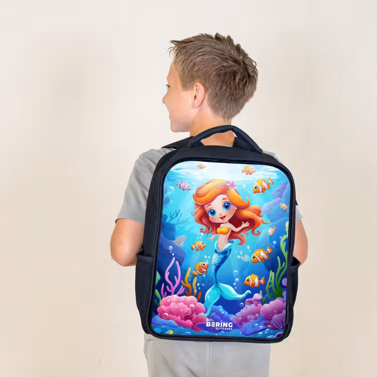 Kids backpack - Black - Olivia underwater — 2