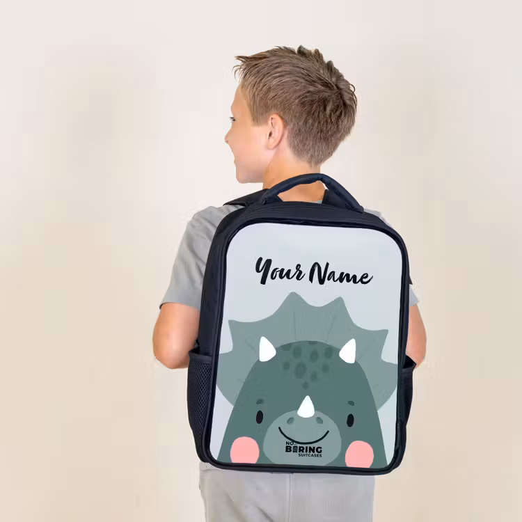 Kids backpack - Black - Tigo triceratops — 2