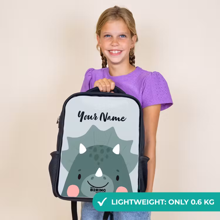Kids backpack - Black - Tigo triceratops — 9