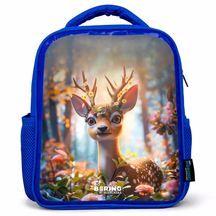 Kids backpack - Blue - Bo flower antlers — 1