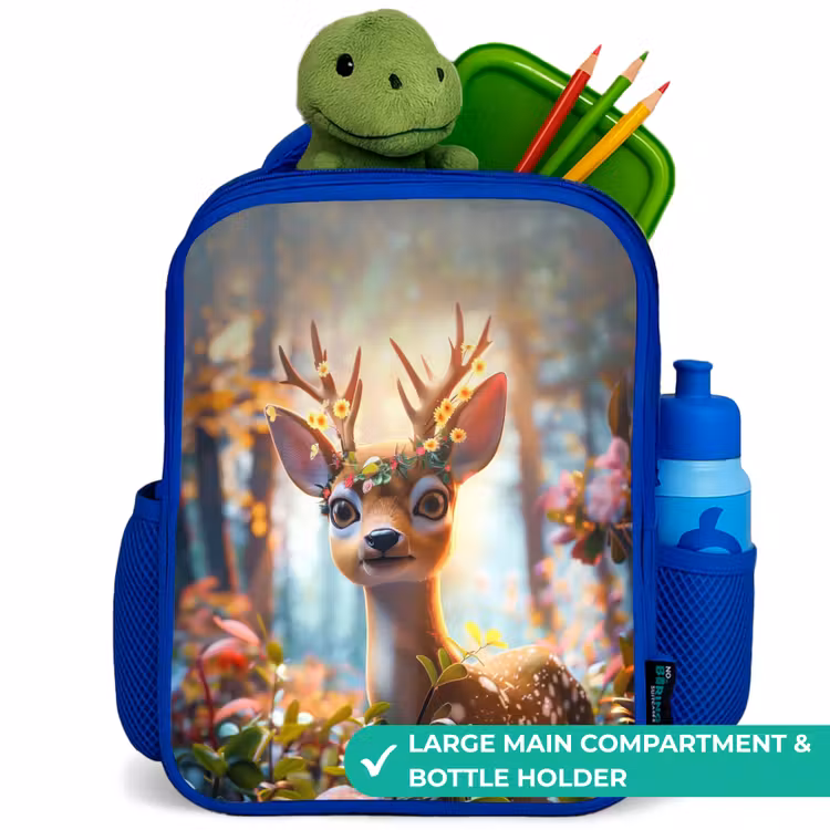 Kids backpack - Blue - Bo flower antlers — 5