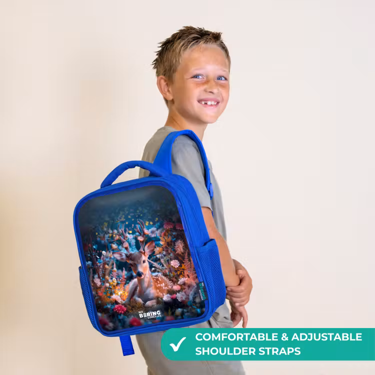 Kids backpack - Blue - Eduard red deer — 4
