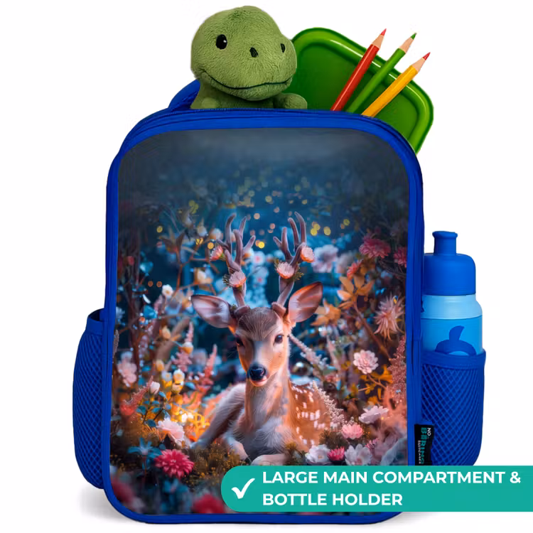 Kids backpack - Blue - Eduard red deer — 5