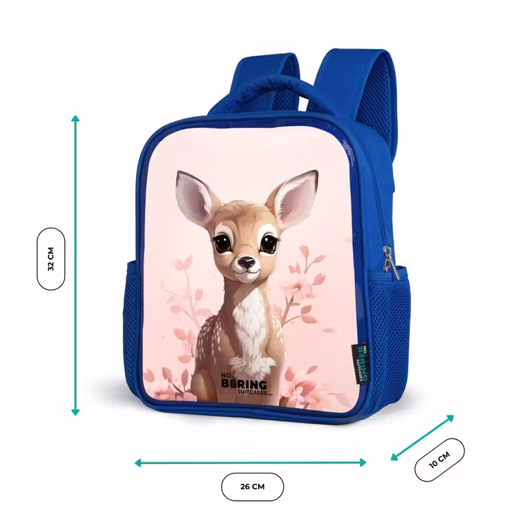Kids backpack - Blue - Hedwig deer — 6