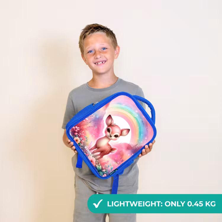 Kids backpack - Blue - Pink roebuck — 3