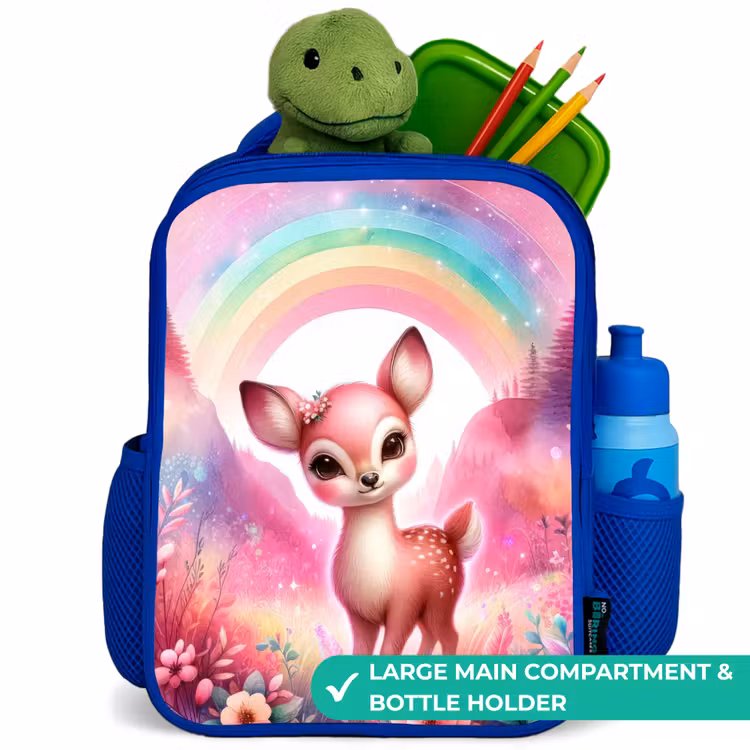 Kids backpack - Blue - Pink roebuck — 5