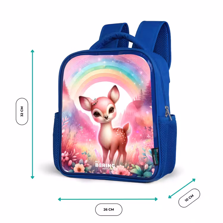 Kids backpack - Blue - Pink roebuck — 6