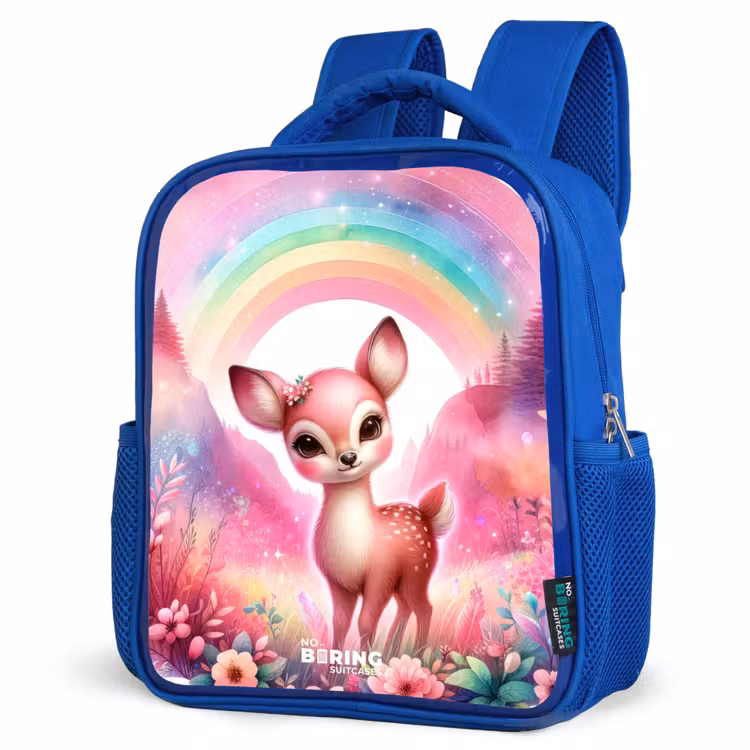 Kids backpack - Blue - Pink roebuck — 7