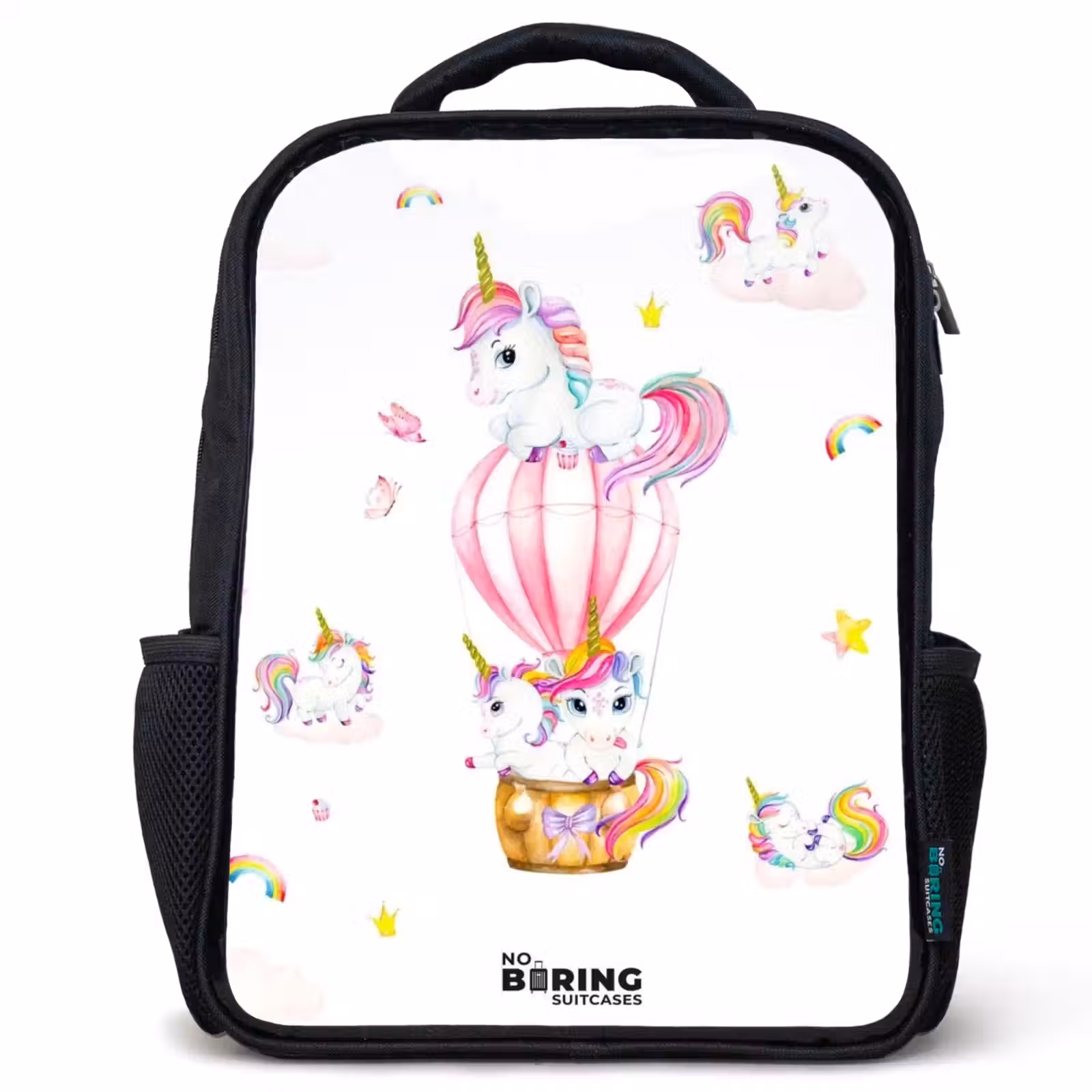Kids backpack - Black - Airy unicorns — 1