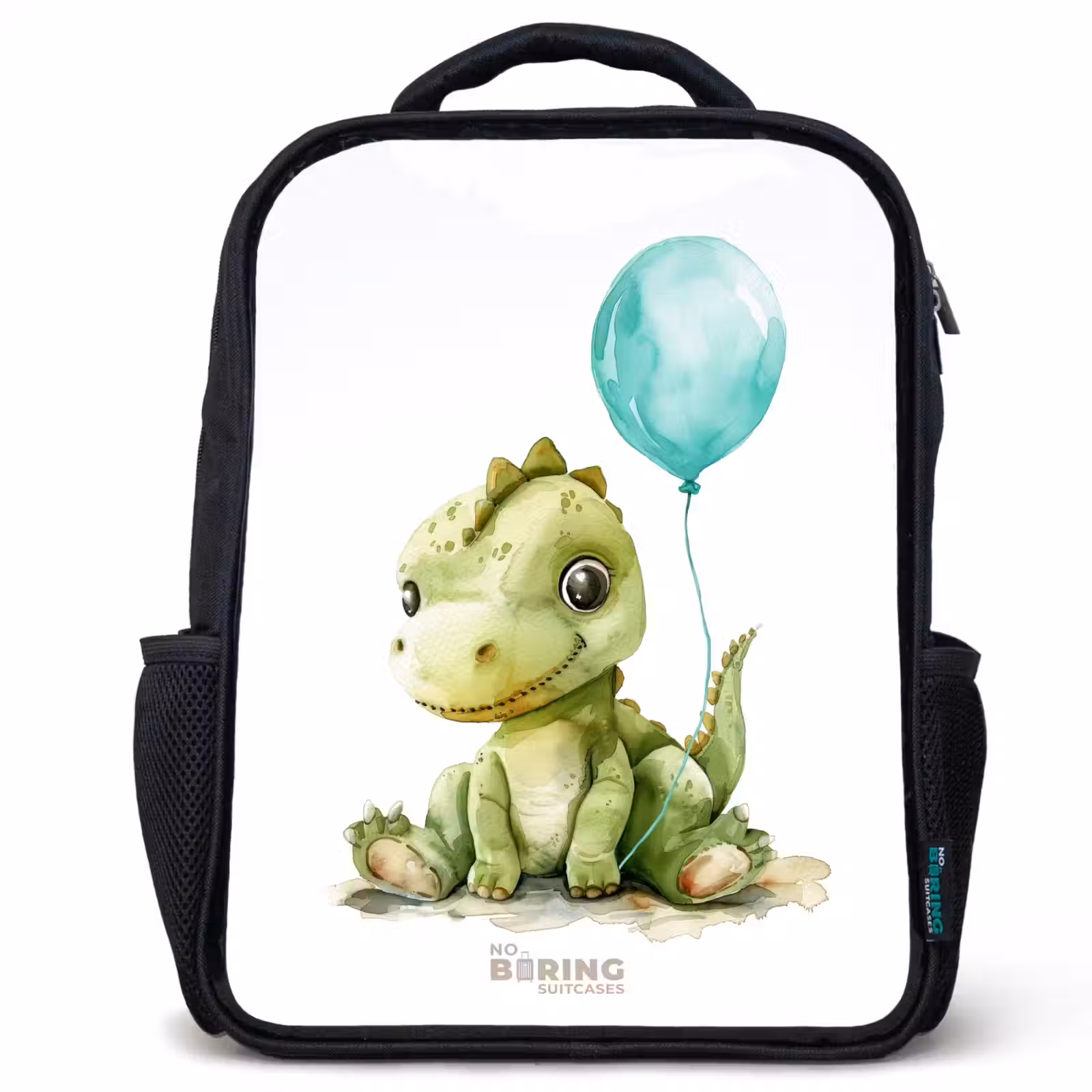 Kids backpack - Black - Dino with blue balloon — 1