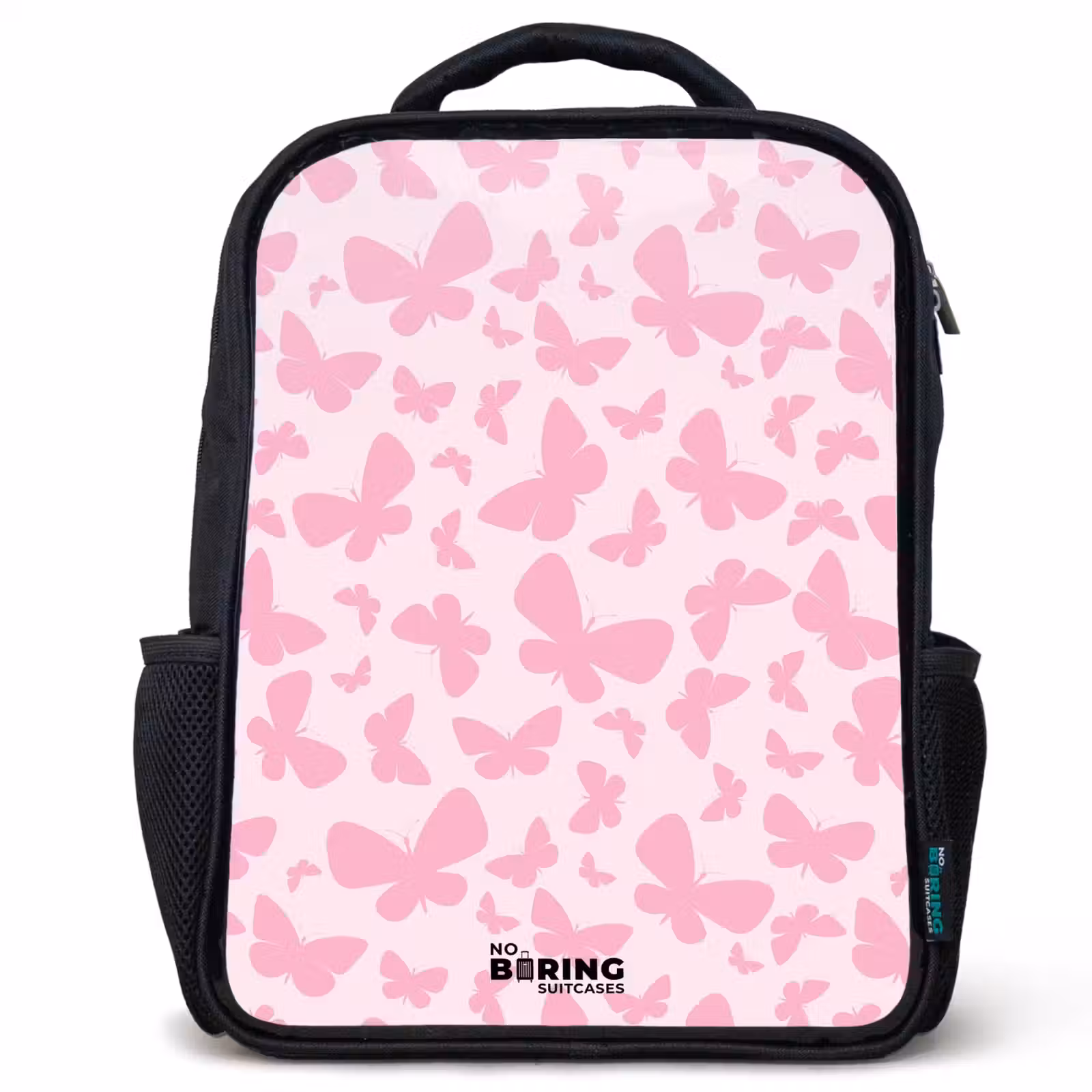 Kids backpack - Black - Pink butterflies — 1