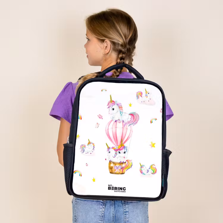 Kids backpack - Black - Airy unicorns — 4
