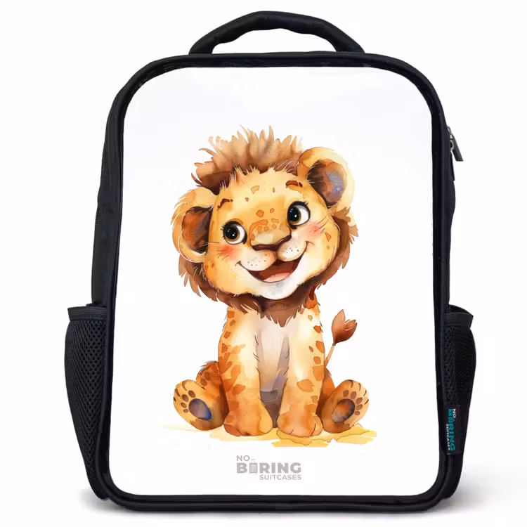 Kids backpack - Black - Baby lion — 1