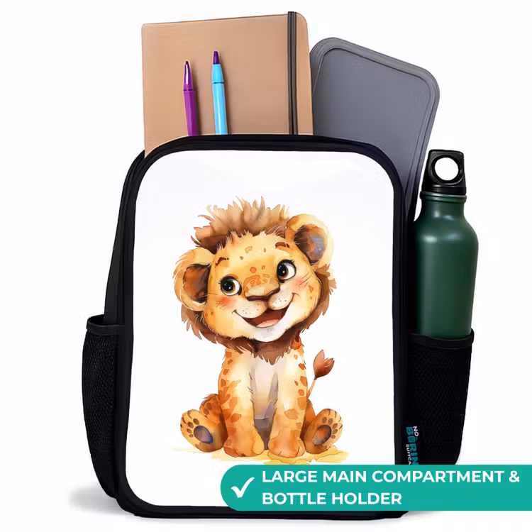 Kids backpack - Black - Baby lion — 10