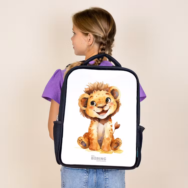 Kids backpack - Black - Baby lion — 4