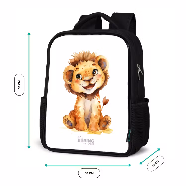 Kids backpack - Black - Baby lion — 8
