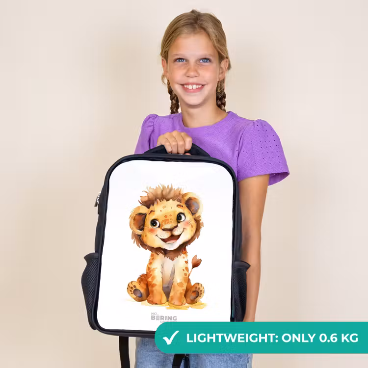 Kids backpack - Black - Baby lion — 9