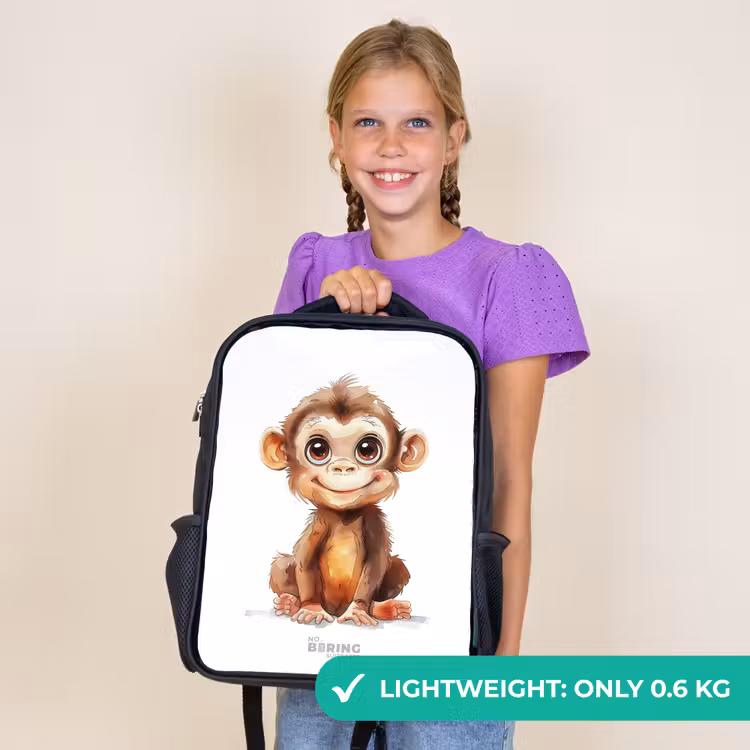 Kids backpack - Black - Baby monkey — 9