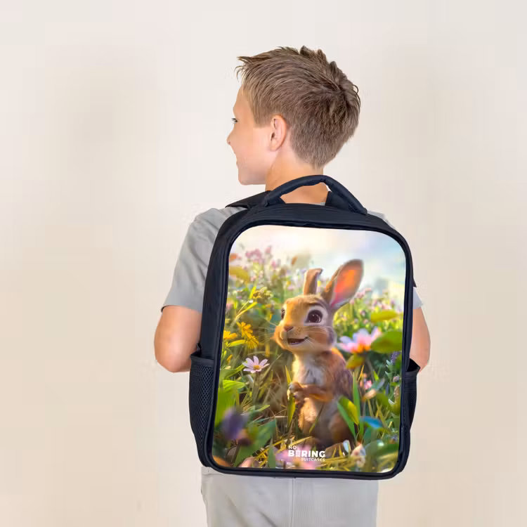 Kids backpack - Black - Charley rabbit — 2