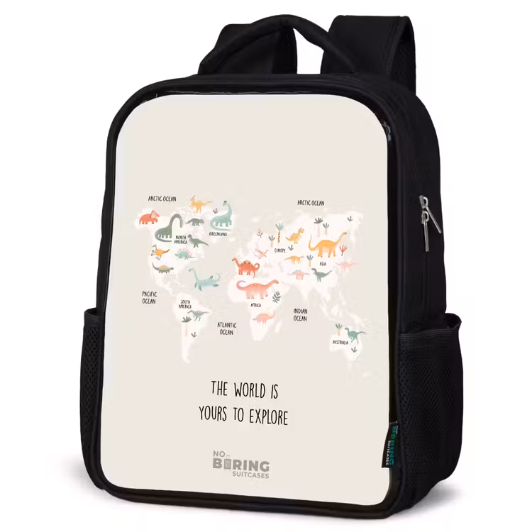 Kids backpack - Black - Dino world map — 6