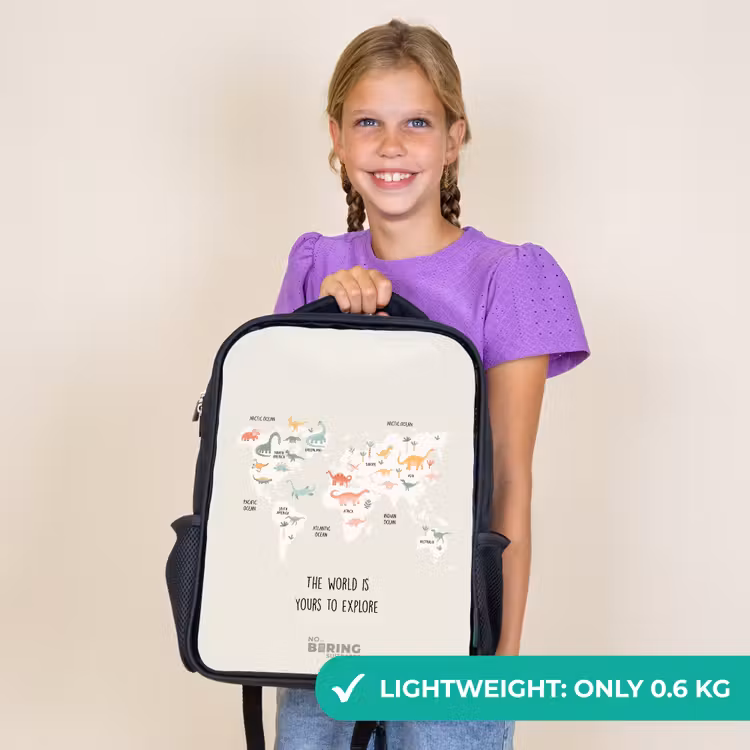 Kids backpack - Black - Dino world map — 9