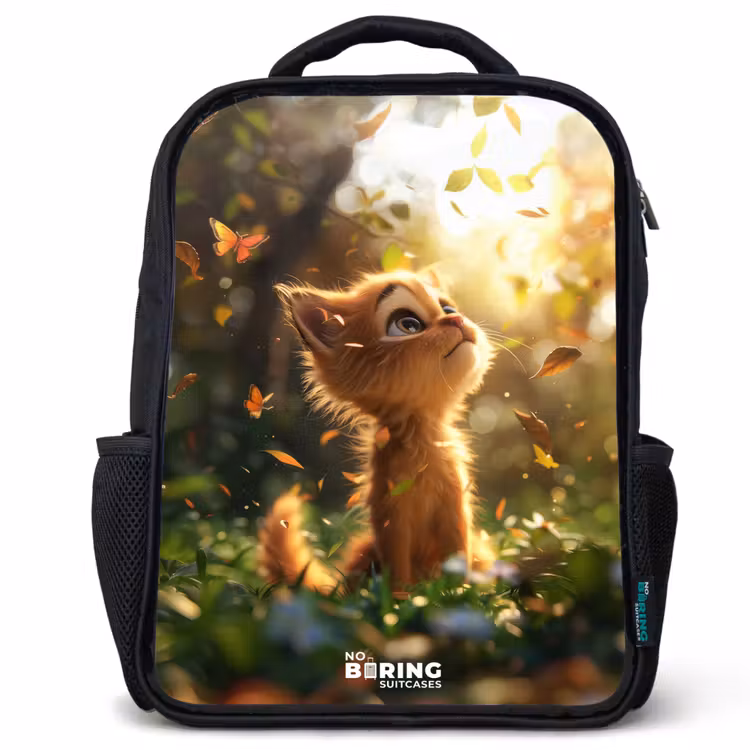 Kids backpack - Black - Henry autumn kitten — 1
