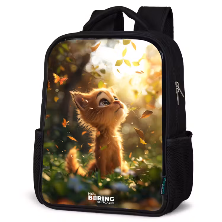 Kids backpack - Black - Henry autumn kitten — 6