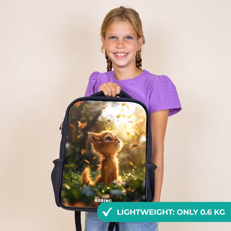 Kids backpack - Black - Henry autumn kitten — 9