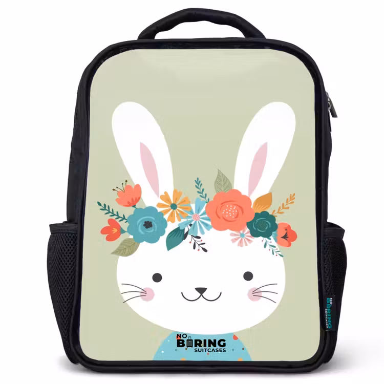 Kids backpack - Black - Hippie hare — 1