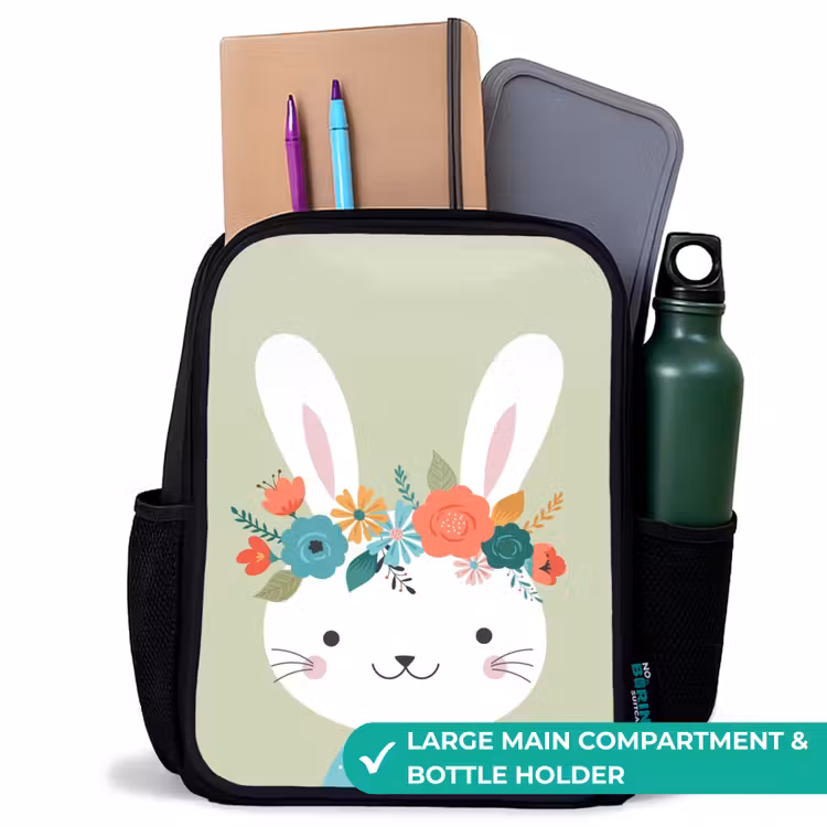 Kids backpack - Black - Hippie hare — 10