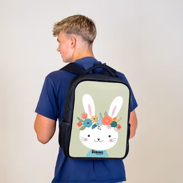 Kids backpack - Black - Hippie hare — 5