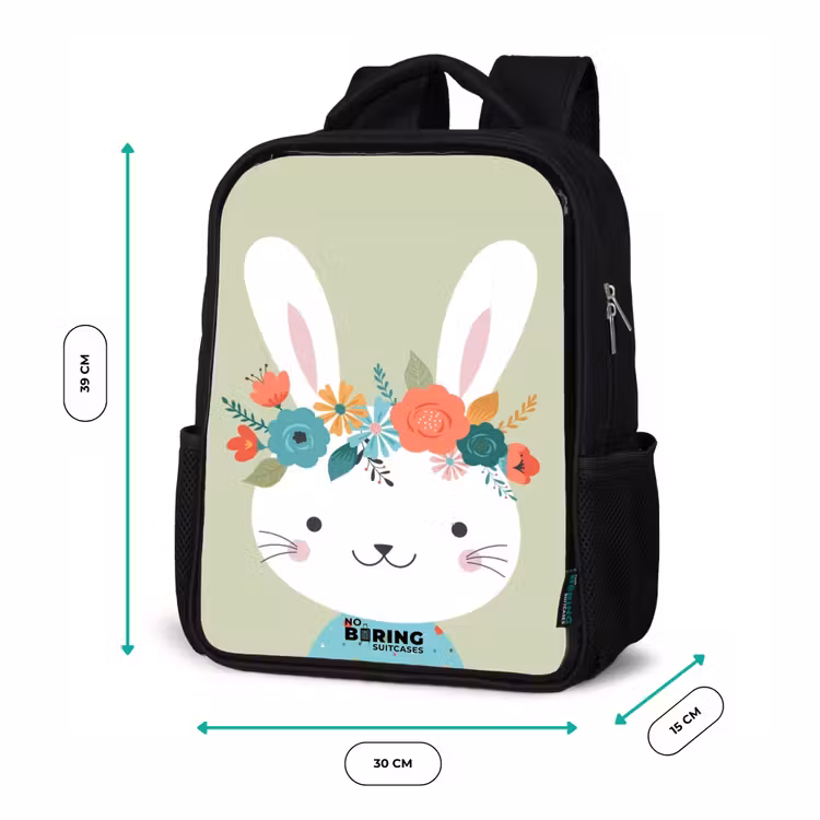 Kids backpack - Black - Hippie hare — 8