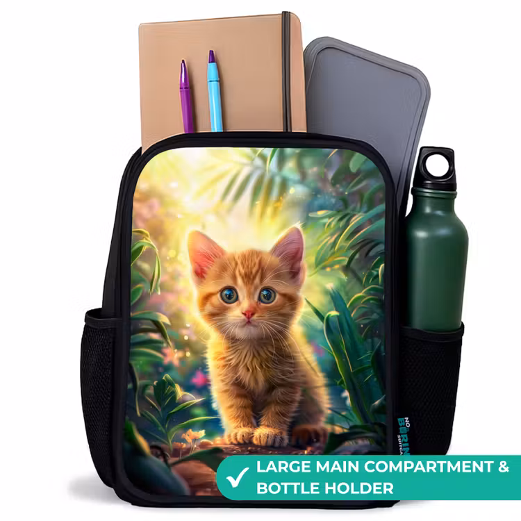 Kids backpack - Black - Kees kitten — 10