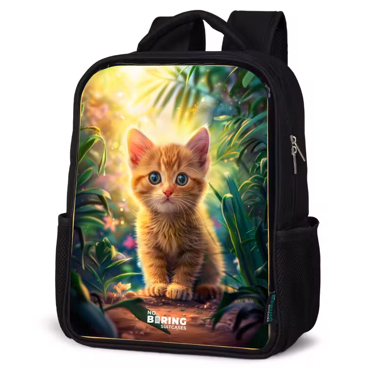 Kids backpack - Black - Kees kitten — 6