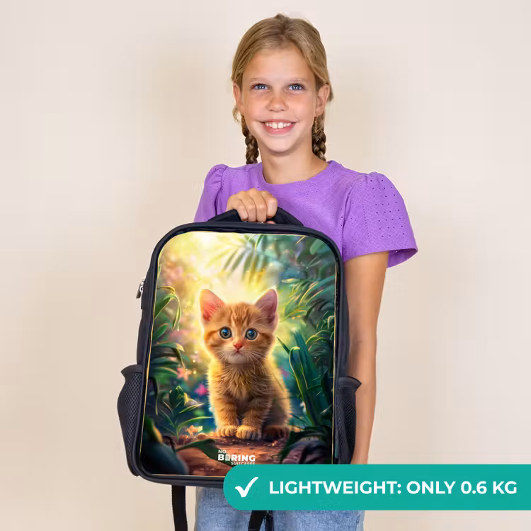 Kids backpack - Black - Kees kitten — 9