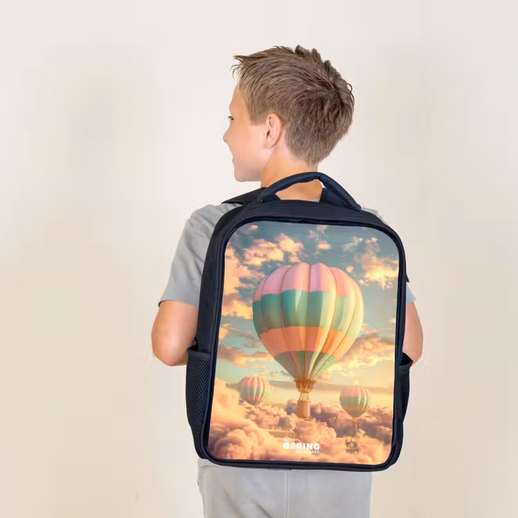 Kids backpack - Black - Pastel skyliner — 2