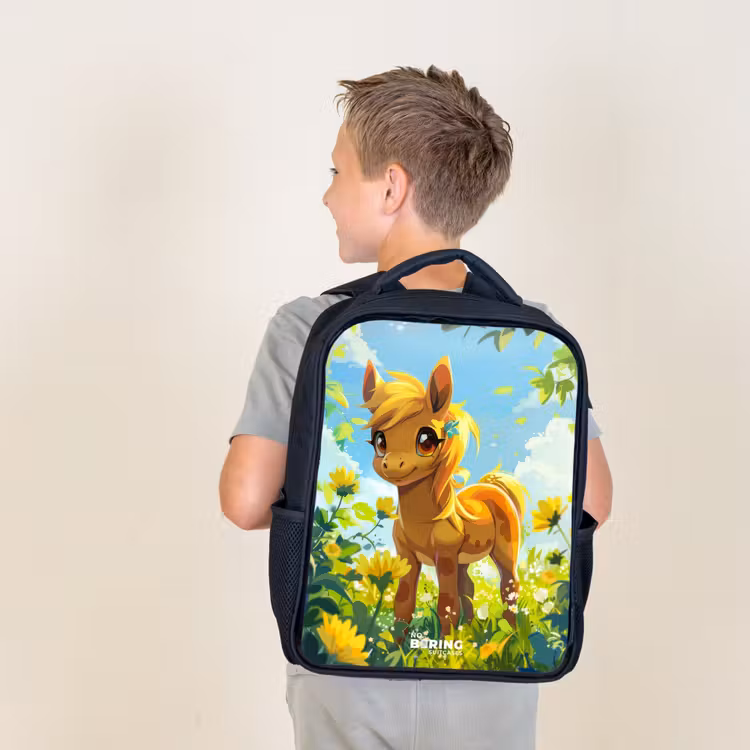 Kids backpack - Black - Sunny pony — 2
