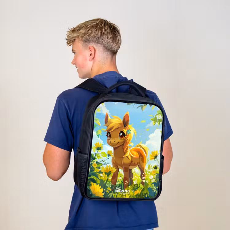 Kids backpack - Black - Sunny pony — 5
