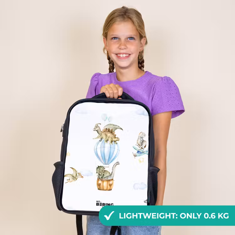 Kids backpack - Black - Wandering dinosaurs — 9