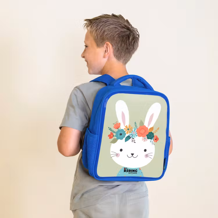 Kids backpack - Blue - Hippie hare — 2